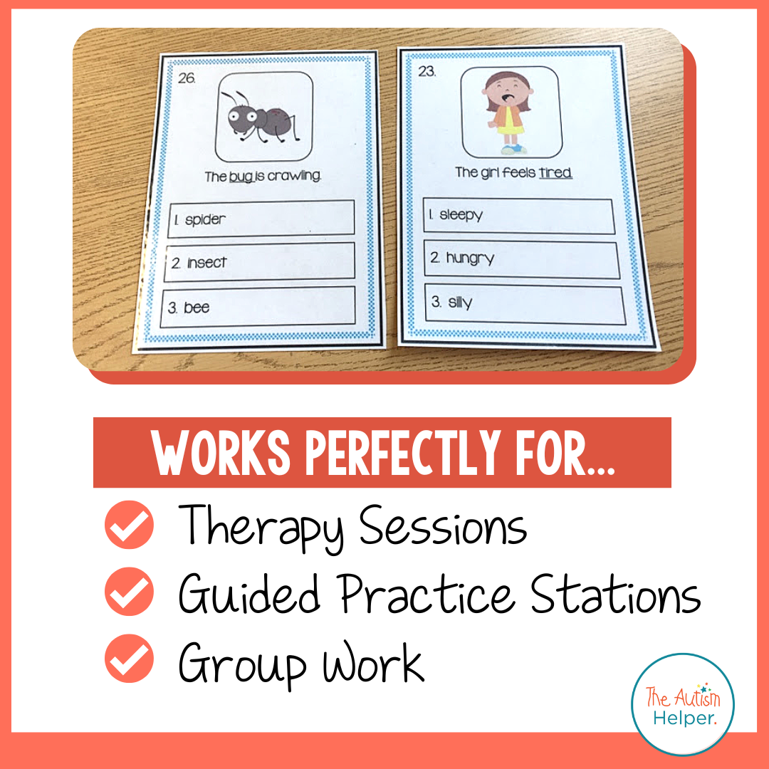 Synonym and Antonym Task Cards