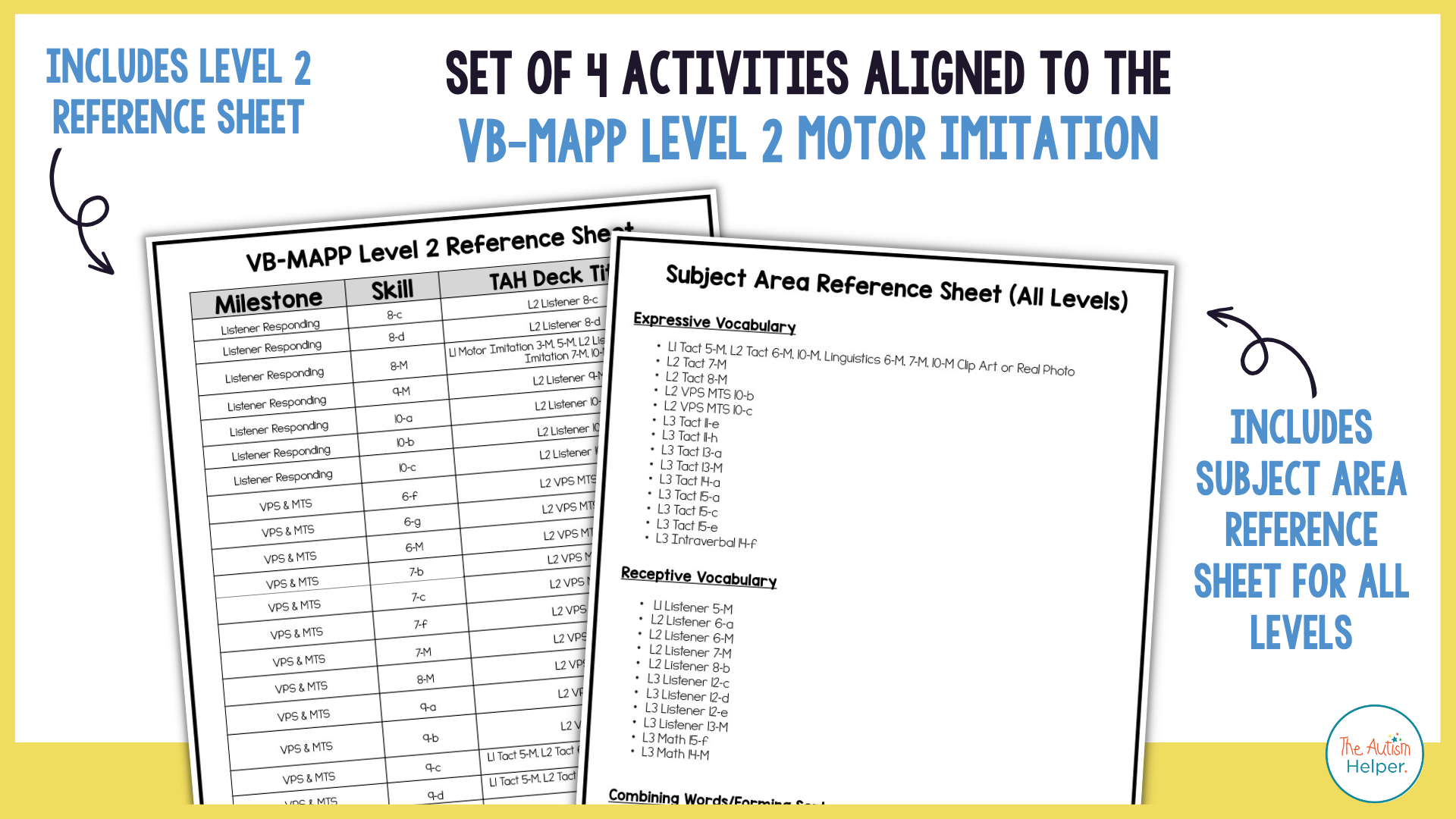 Vb Map Imitating Block Structures Example VB-MAPP Task Cards: Motor Imitation Level 2 – The Autism Helper