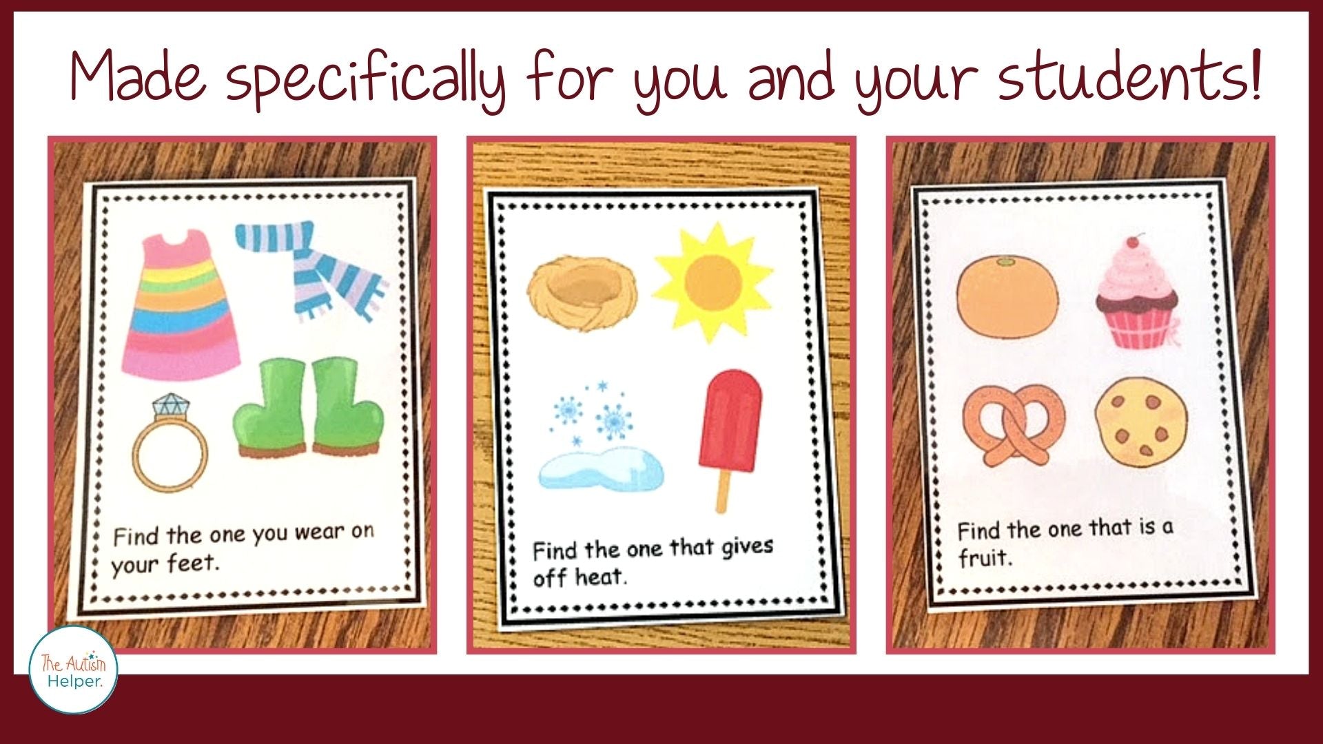 Feature and Function Task Cards – The Autism Helper