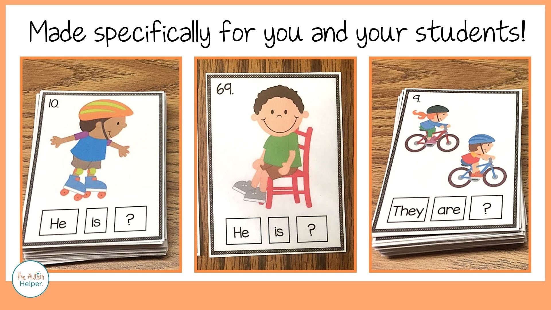 Present Progressive Task Cards – The Autism Helper