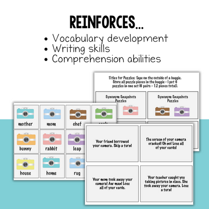 Snapshots: A Synonym Game Set