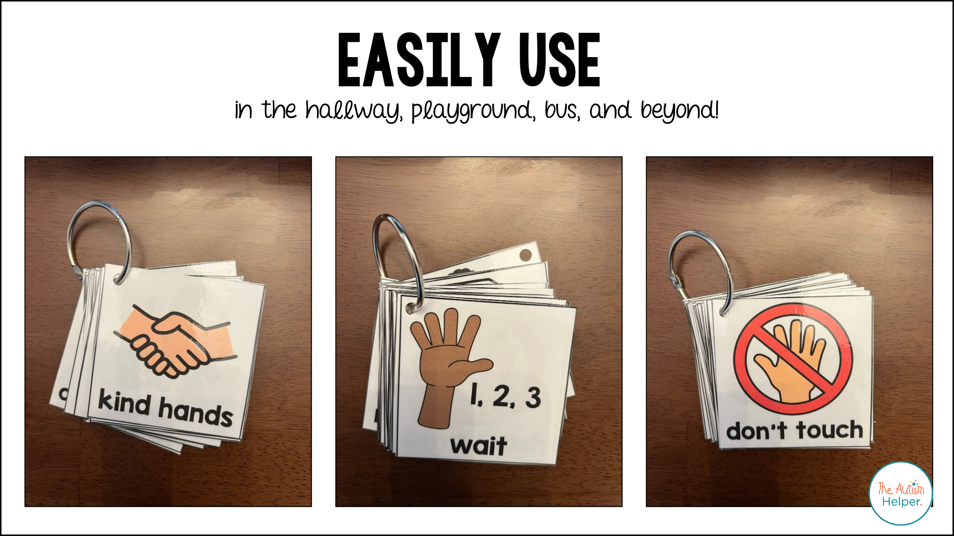 Visual Picture Rings Autism Visuals for Necklace or Lanyard – The Autism Helper