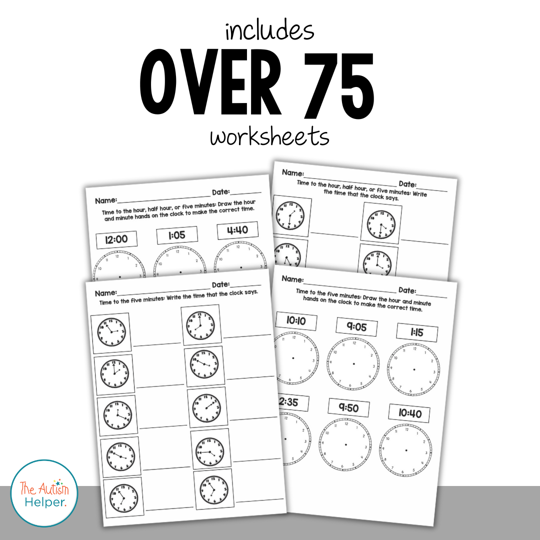 Telling Time Mega Pack for Special Education