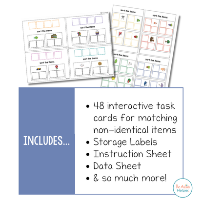 Non-Identical Matching Task Cards [ABLLS-R Aligned B8]