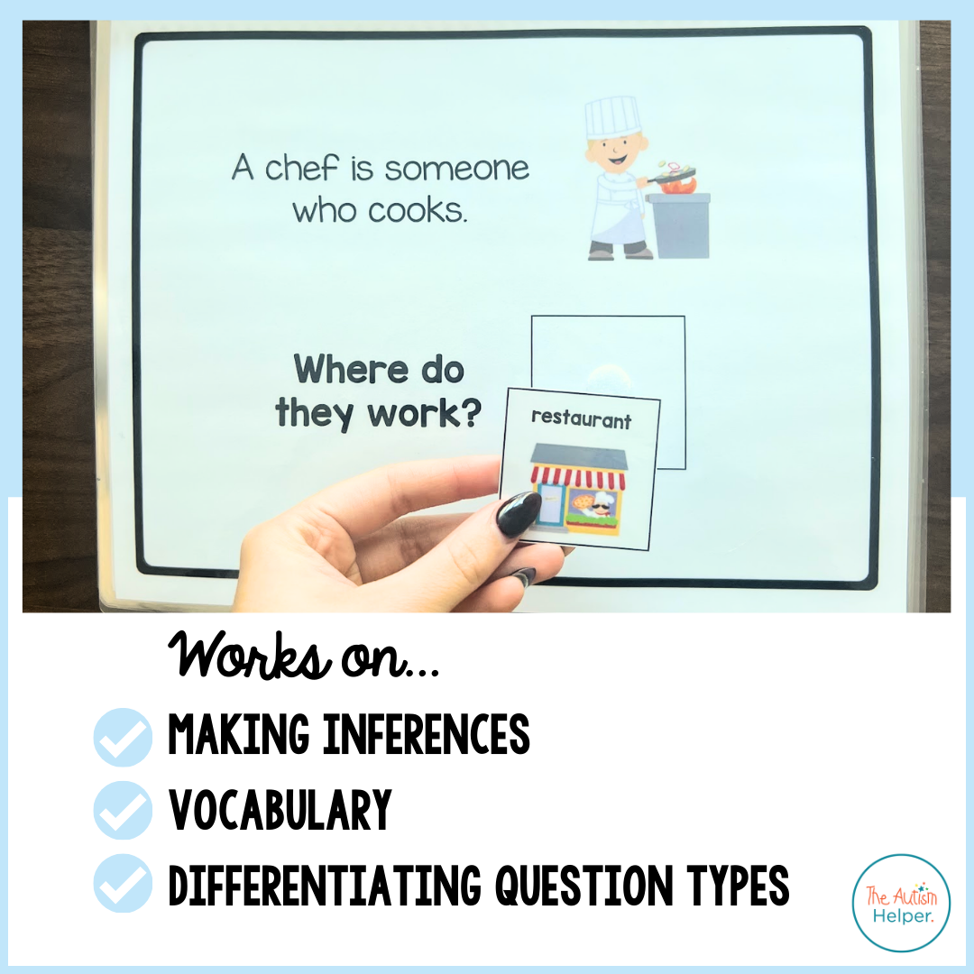 Wh-Question Adapted Book: Who, What, Where, & When