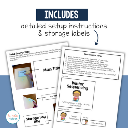 Winter File Folder Activities