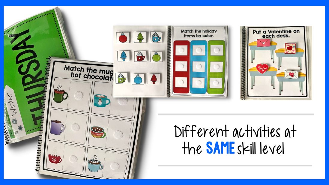 Easy Matching Weekly Workbooks - Winter Edition – The Autism Helper