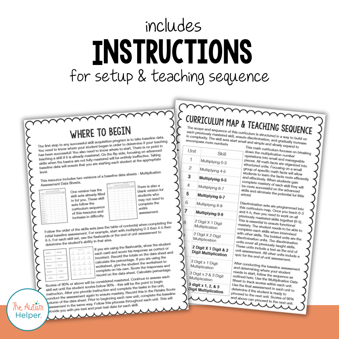 Multiplication Practice Pack