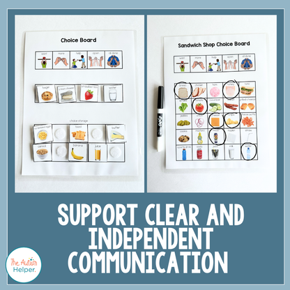 Mealtime and Restaurant Choice Boards