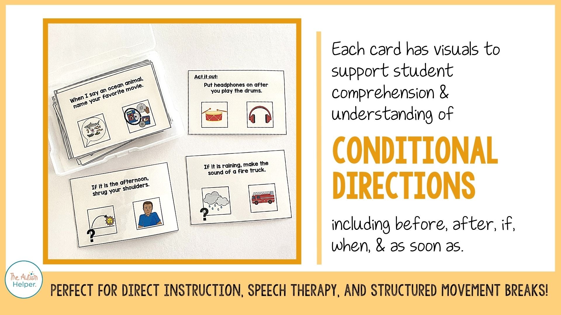 Following Directions Task Cards – The Autism Helper