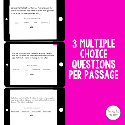Level D Reading Comprehension Digital Task Cards