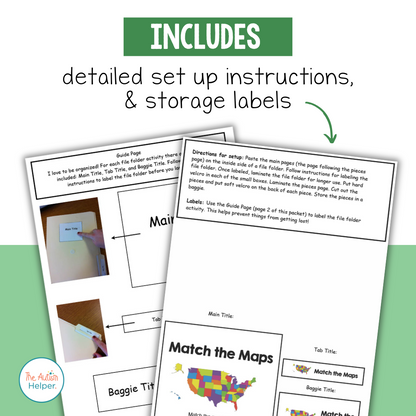 Social Studies File Folder Activities {for special education}