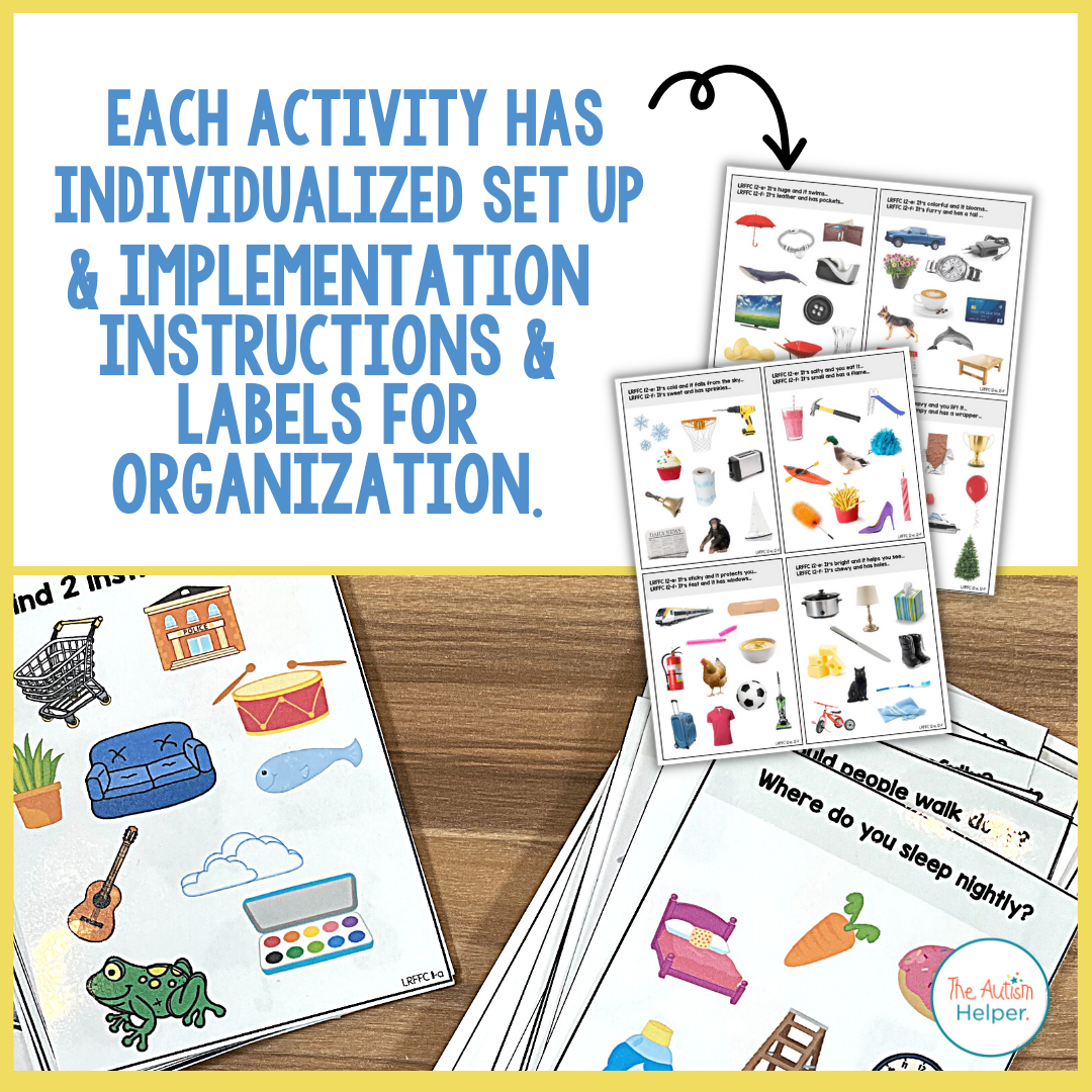 VB-MAPP Task Cards - Function, Feature, and Class Level 3 – The Autism ...