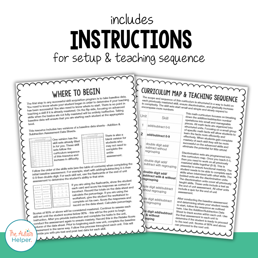 Addition & Subtraction Practice Pack