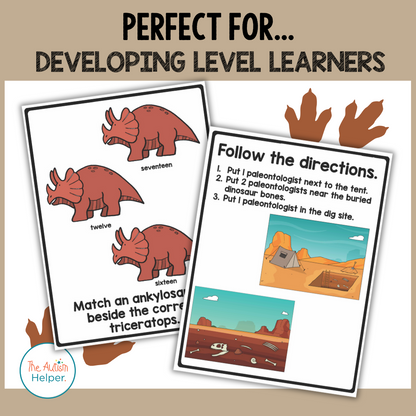 Complex Matching Weekly Workbooks - Dinosaurs