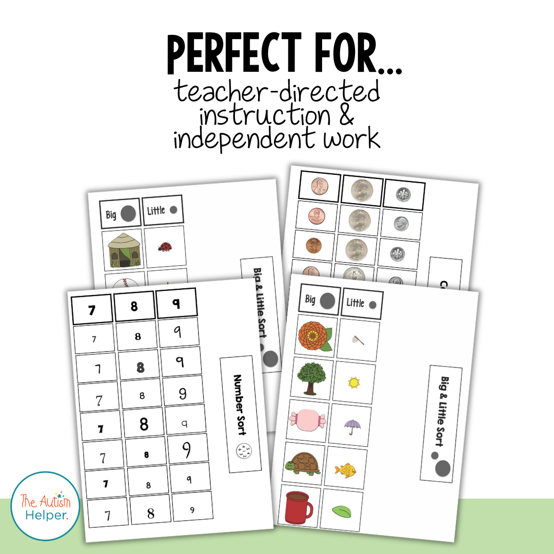 Basic Math Sorting Activities