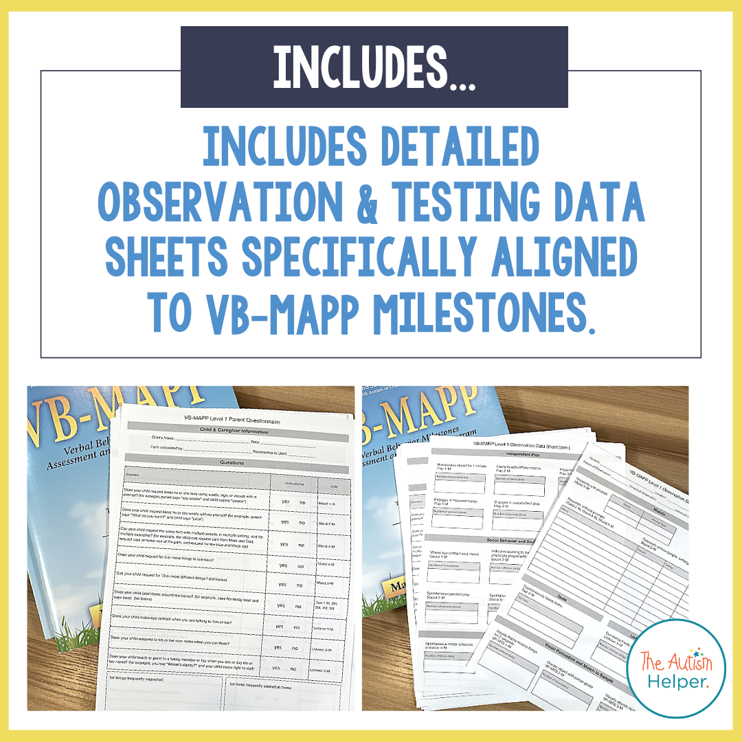 VB-MAPP Data Sheets & Questionnaires
