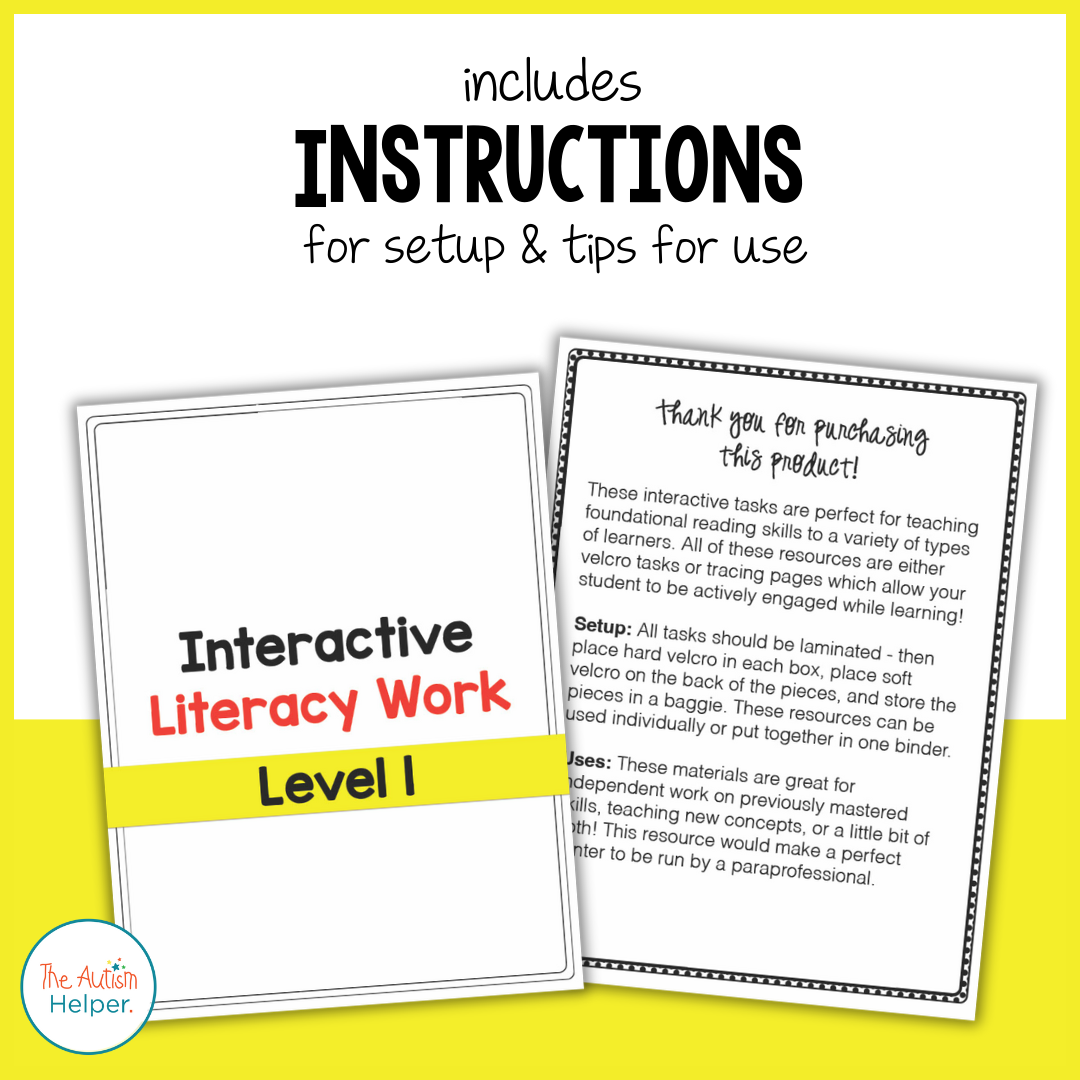 Interactive Literacy Workbook {Level 1}