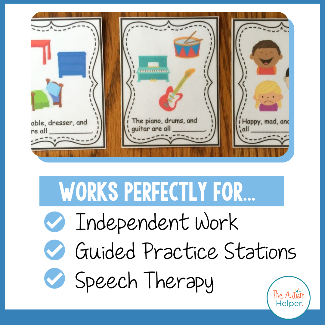 Category Task Card Set – The Autism Helper