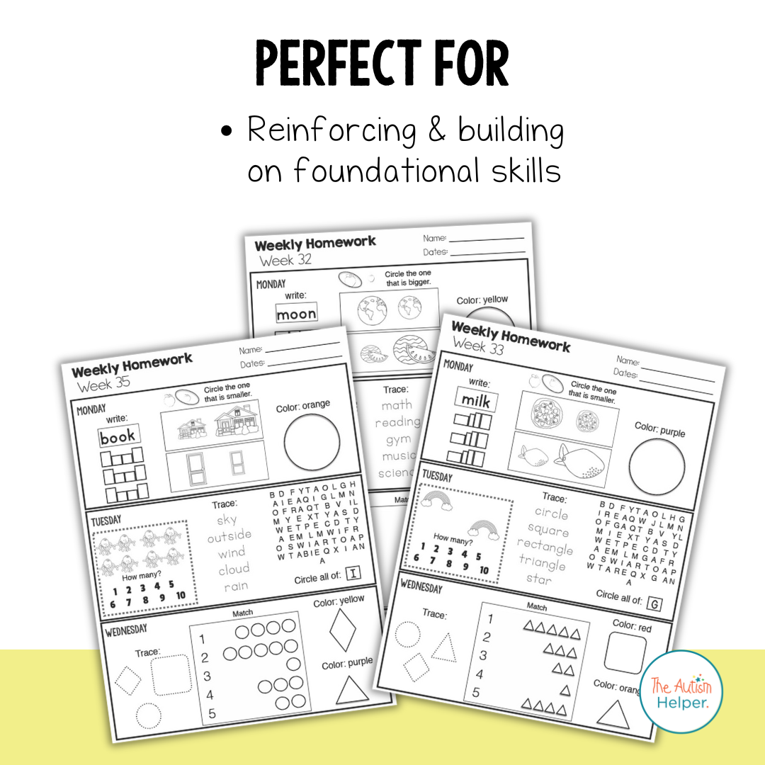 Leveled Homework {Level 2}