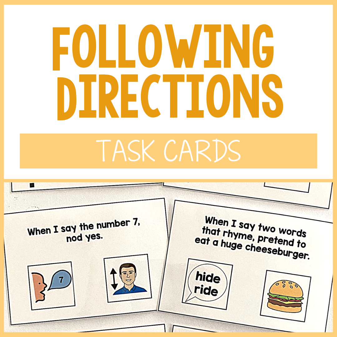 Following Directions Task Cards