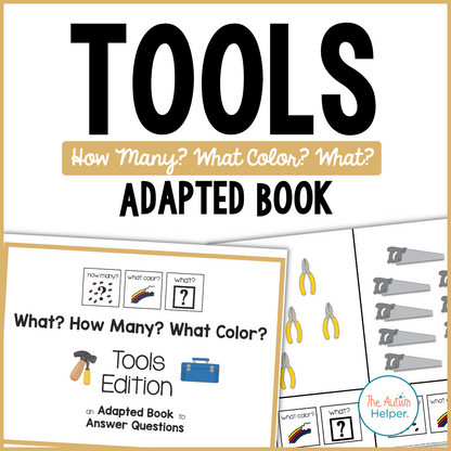 How Many? What Color? What? Adapted Book {Tools}