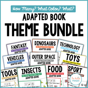 How Many? What Color? What? Adapted Book {THEME BUNDLE}