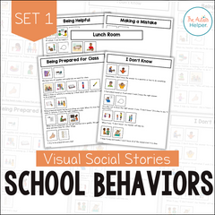 Visual Social Stories - School Behaviors Set 1
