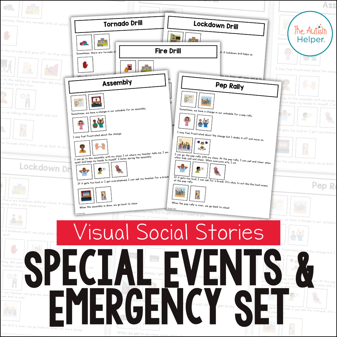 Visual Social Stories: Special Events & Emergency Set