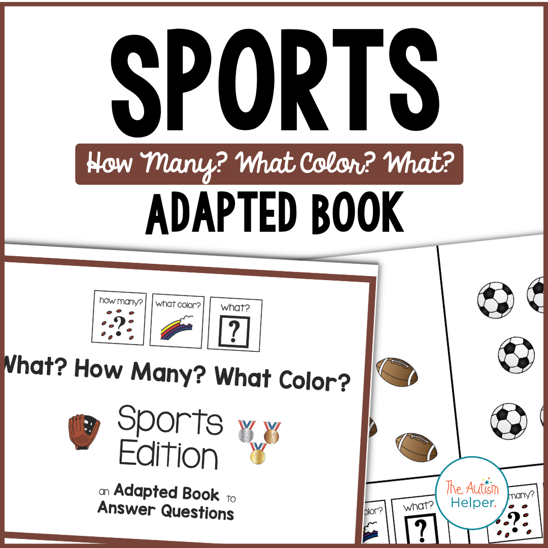 How Many? What Color? What? Adapted Book {Sports}
