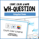 Count, Color, & Name Wh-Question Adapted Book cover featuring everyday counting, color, and vocabulary practice