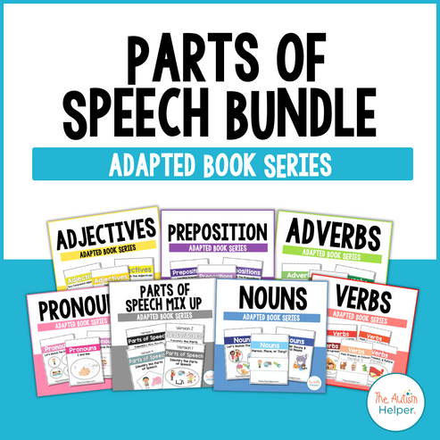 Parts of Speech BUNDLE Adapted Book Series – The Autism Helper