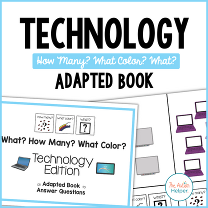 How Many? What Color? What? Adapted Book {TECHNOLOGY}