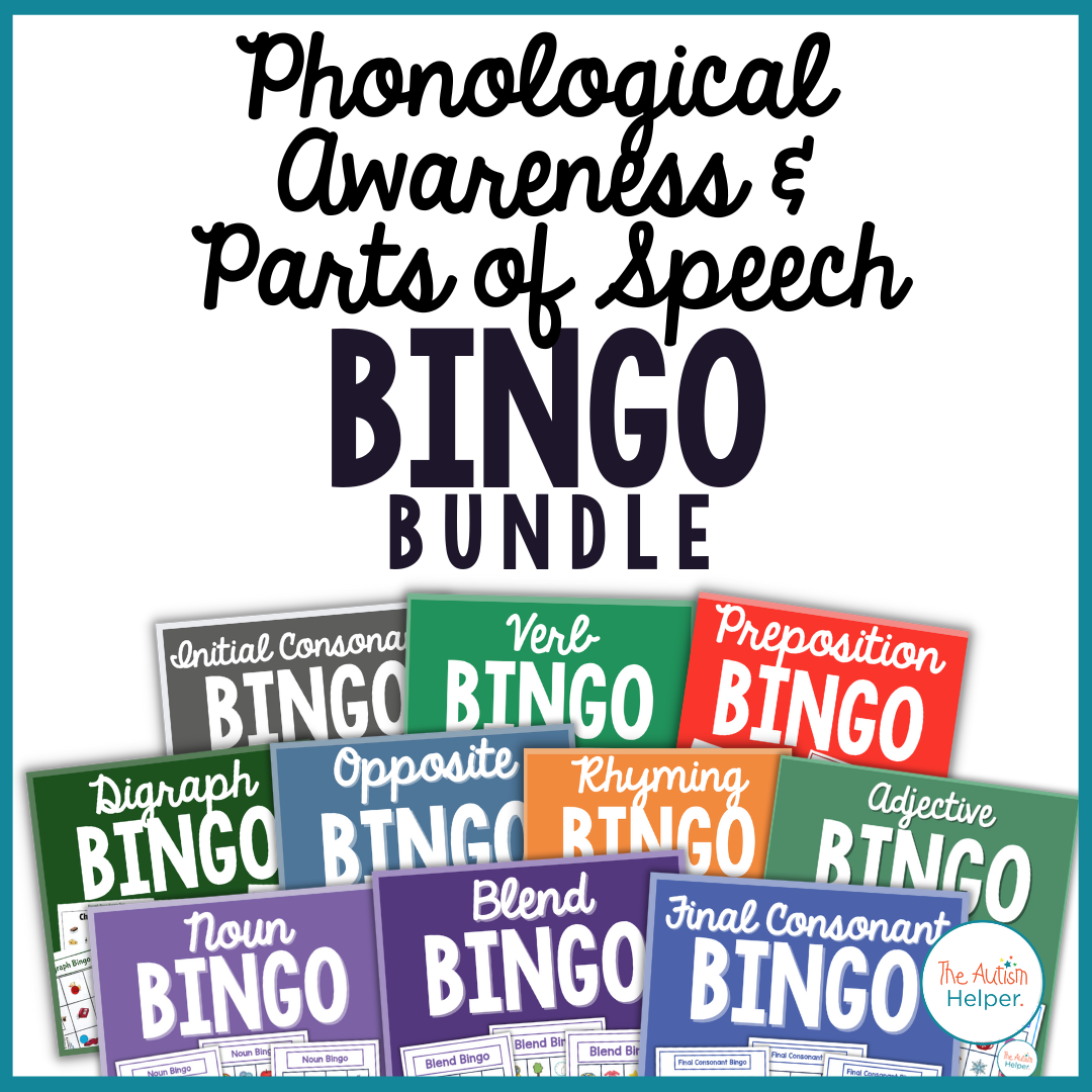 Phonological Awareness and Parts of Speech Bingo {BUNDLE}