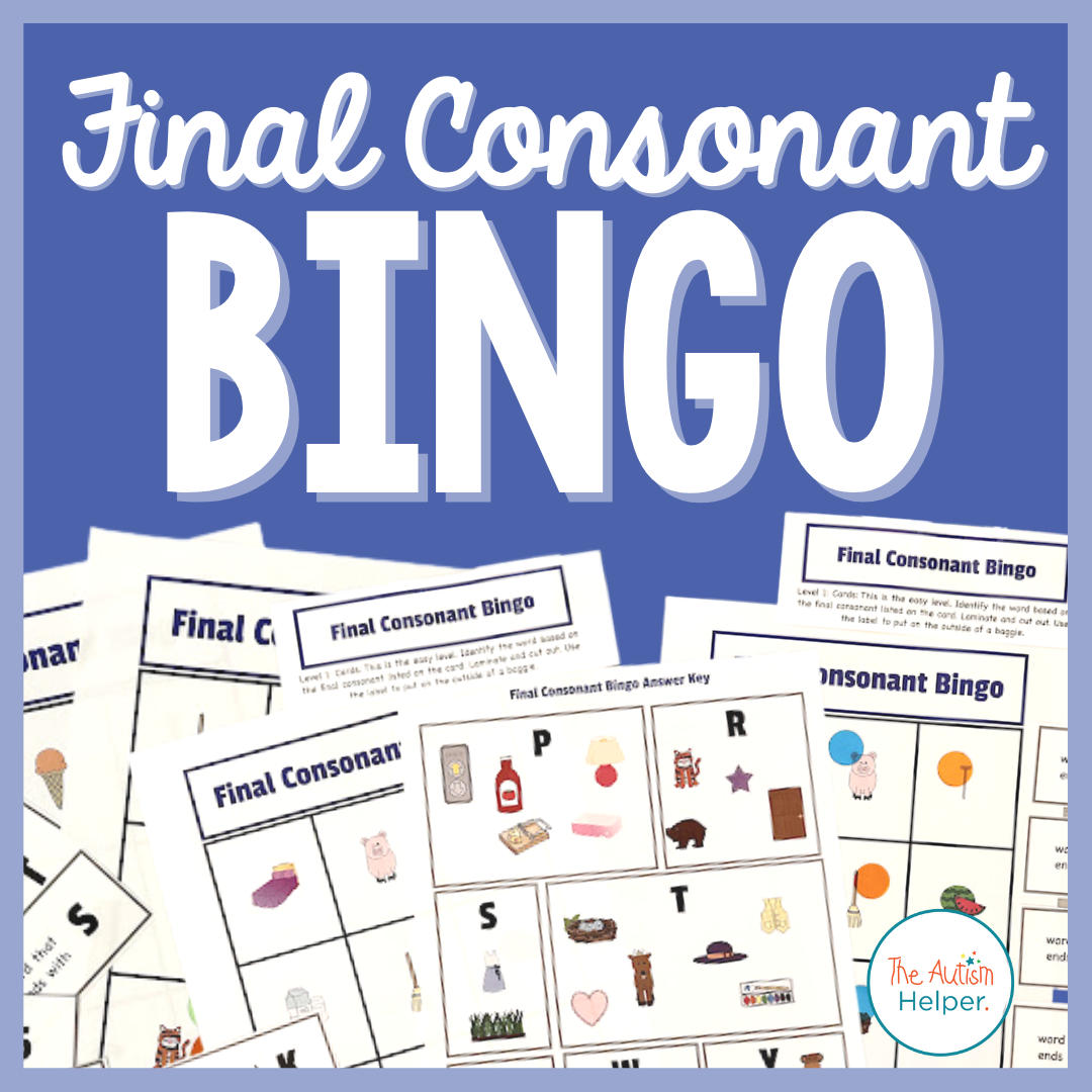 Final Consonant Bingo