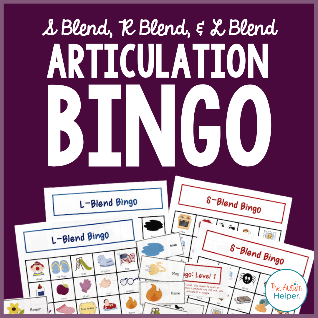 Articulation Bingo {S Blend, R Blend, & L Blend}