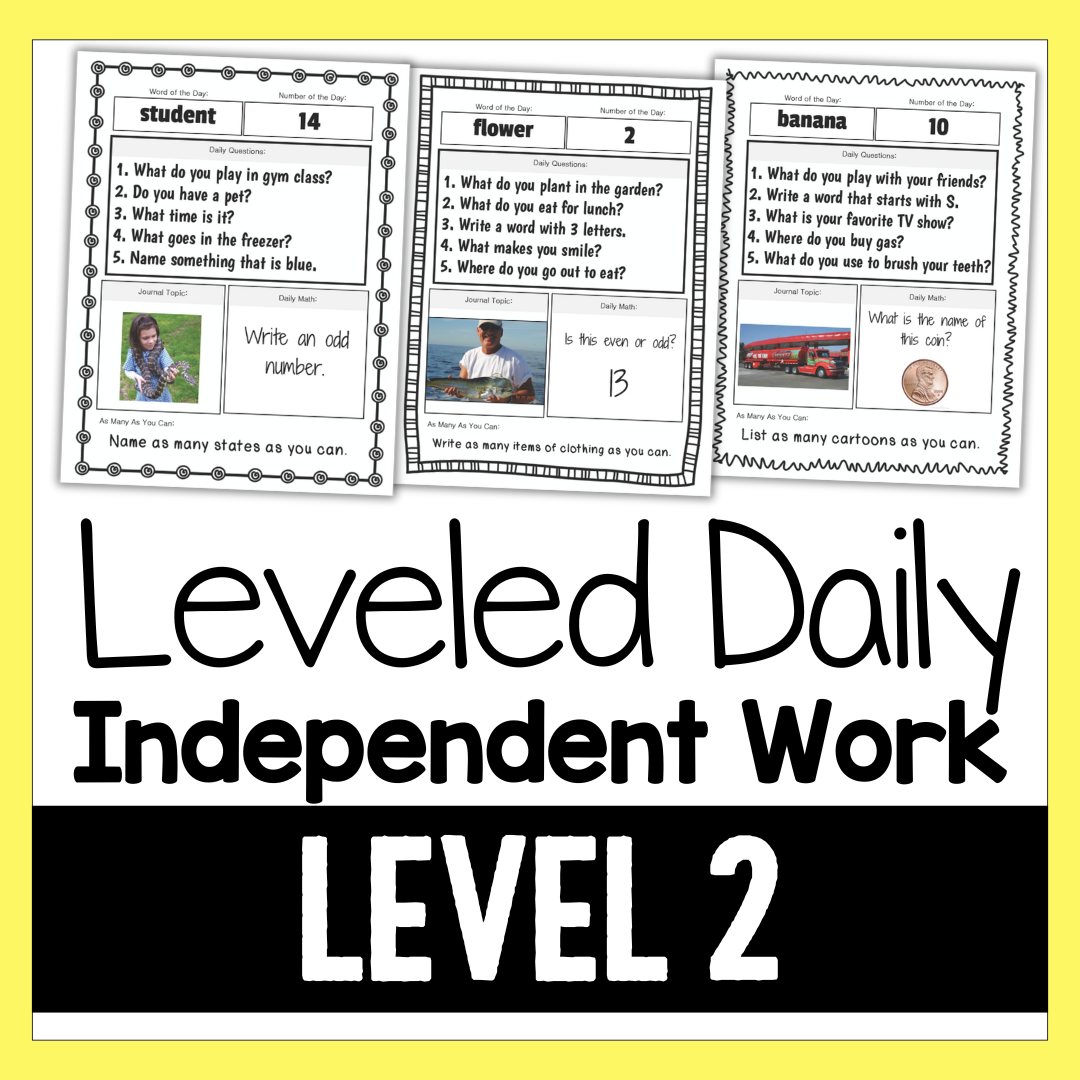 Leveled Daily Independent Work Level 2