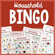 Household Bingo: cover with household picture boards and calling cards showing furniture and appliances