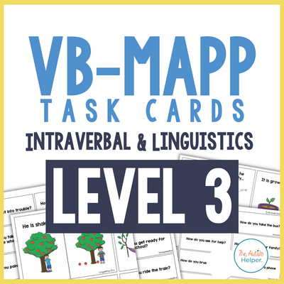 VB-MAPP Task Cards - Intraverbal and Linguistics Level 3