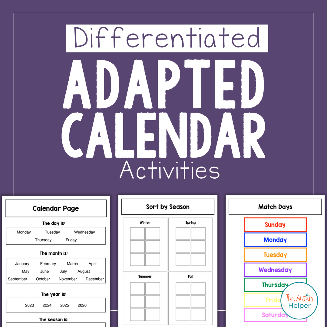 Differentiated Adapted Calendar Activities