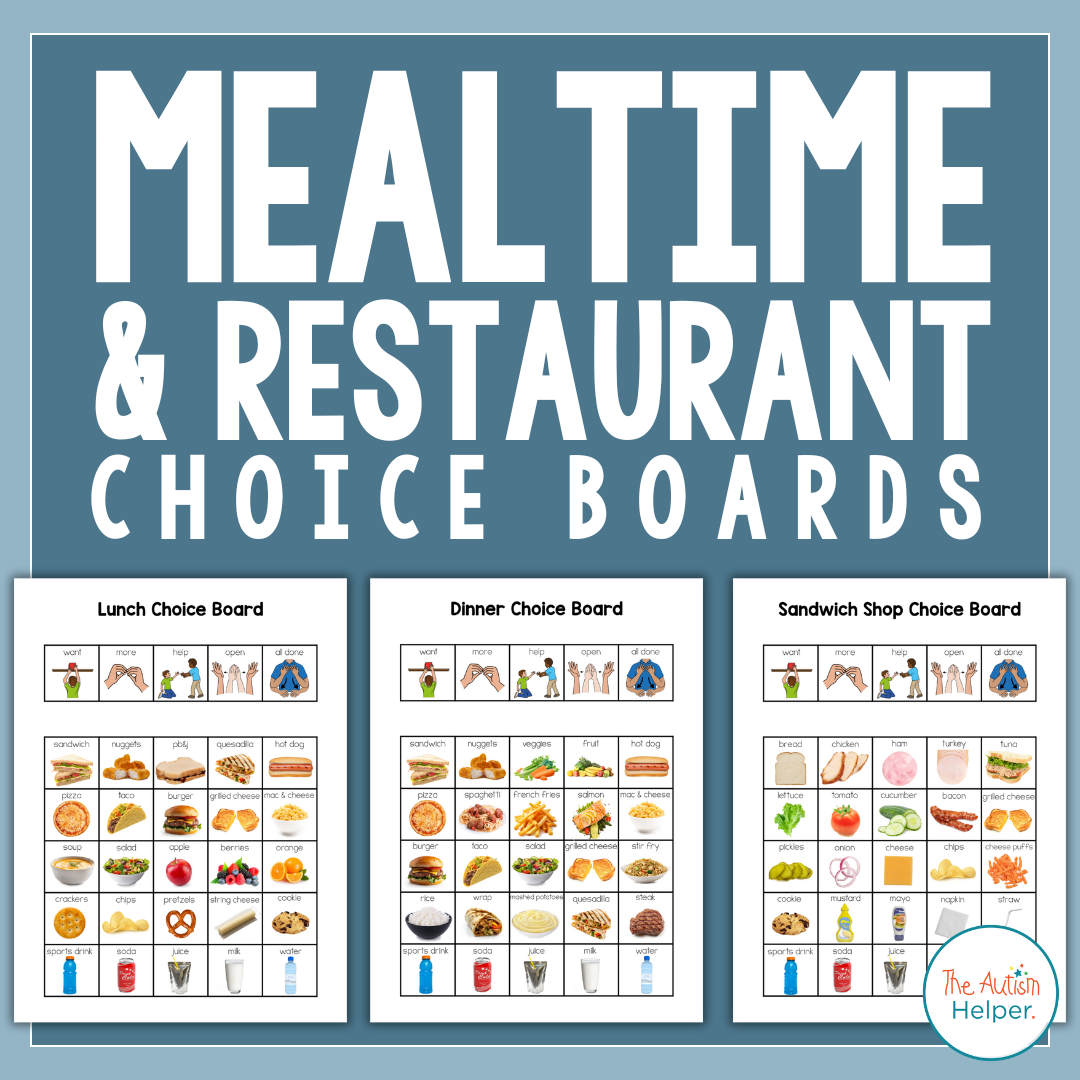 Mealtime and Restaurant Choice Boards
