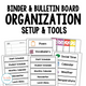 Binder and Bulletin Board Organization and Setup Tools cover with editable schedule and subject labels