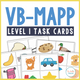 VB-MAPP Task Cards: Tact, Listener Responding, and Motor Imitation Level 1 cover for VB-MAPP-aligned skill practice