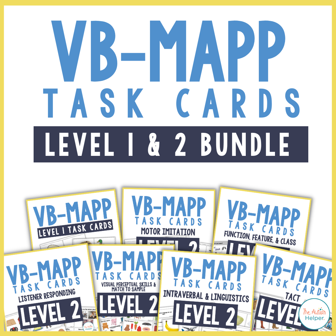 VB-MAPP Task Cards {LEVEL 1 AND 2 BUNDLE}