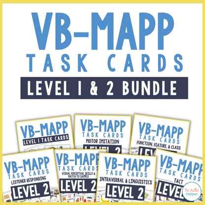 VB-MAPP Task Cards {LEVEL 1 AND 2 BUNDLE}