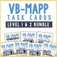VB-MAPP Levels 1 & 2 Task Cards Bundle cover showing included skill sets