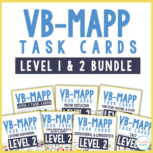 VB-MAPP Task Cards {LEVEL 1 AND 2 BUNDLE}