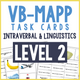 VB-MAPP Task Cards: Intraverbal and Linguistics Level 2 cover for VB-MAPP-aligned skill practice
