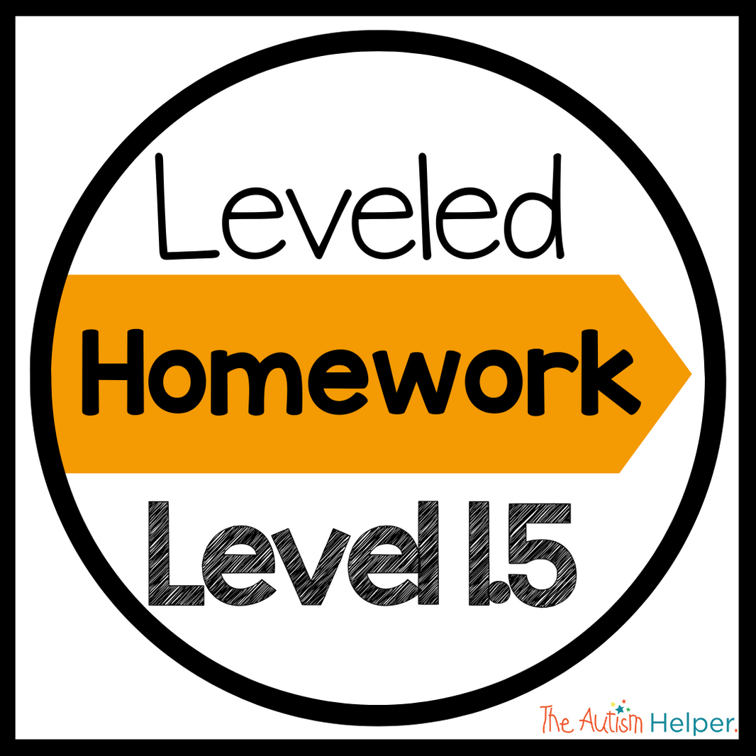 Leveled Daily Work & Homework – The Autism Helper