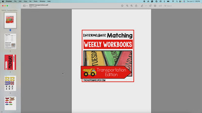 Intermediate Weekly Workbooks - Transportation